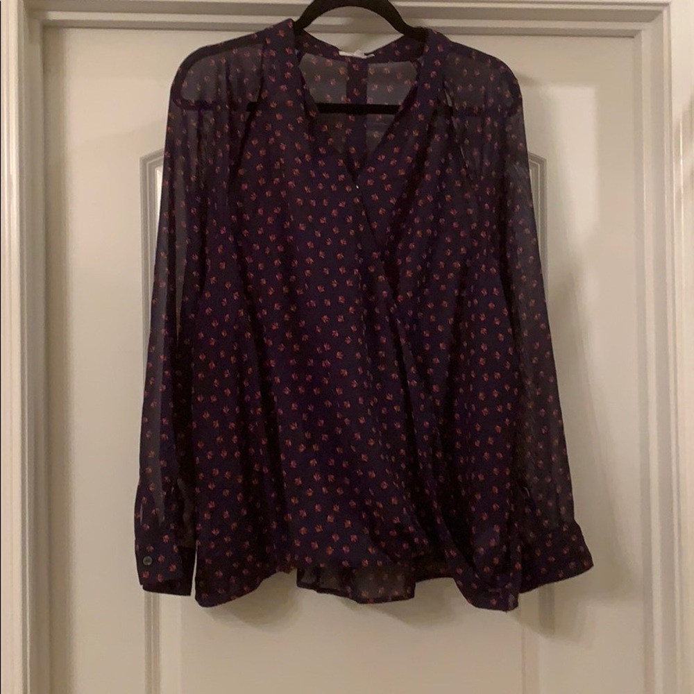 Long sleeve button blouse